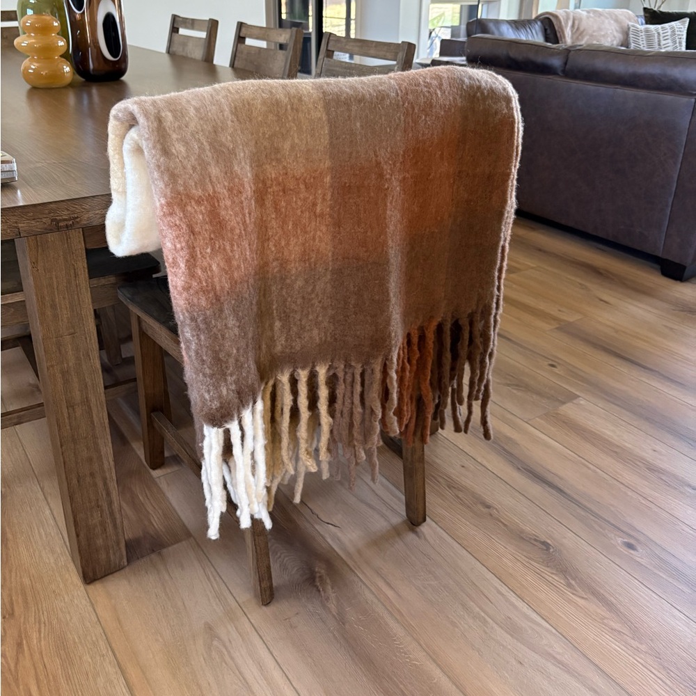 West Elm ombré throw